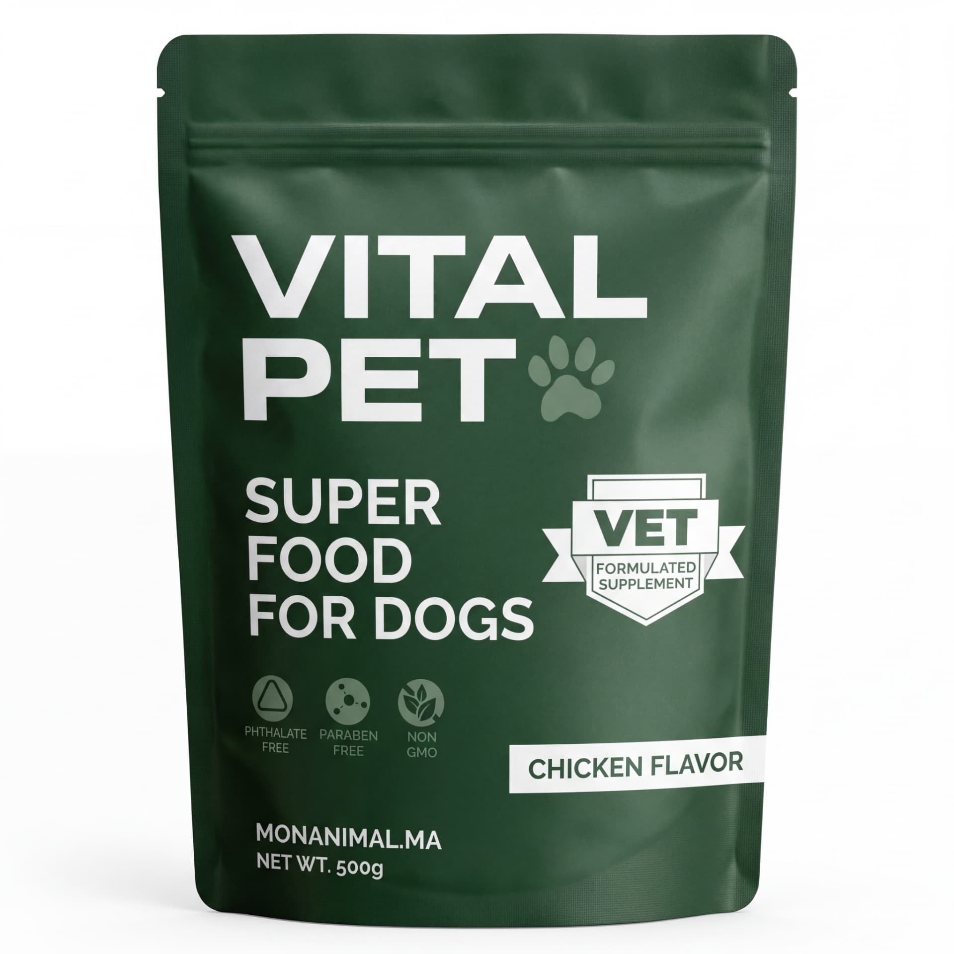 Sachet Vital Pet 500g — superfood pour chiens